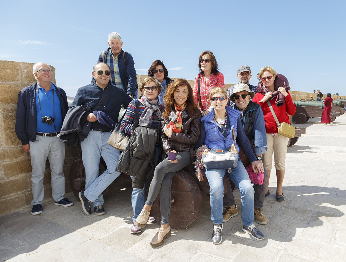 Grupo en la balaustrada de los cañones