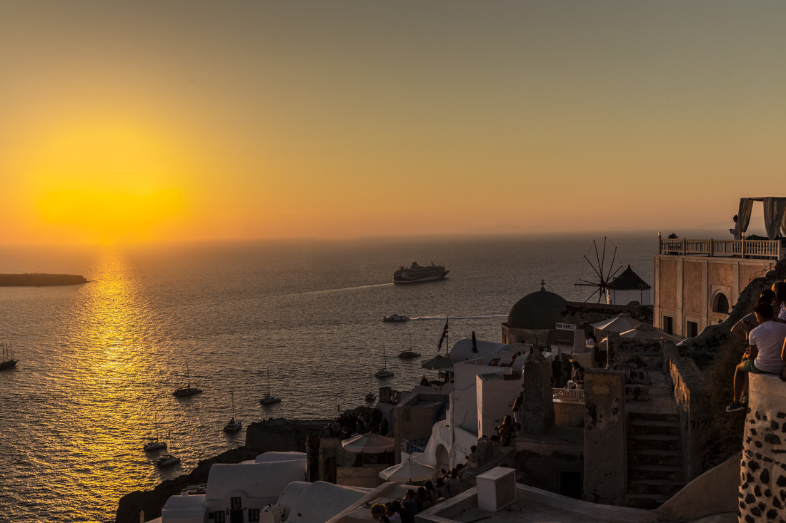 Santorini. Puesta de sol en Oia